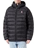 Tommy Jeans Herren Daunenjacke Hooded Light Down Jacket Winter, Schwarz (Black), XL