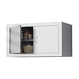 Wandmontierter Edelstahlschrank mit Schiebetüren für Küche, Bad & Gewerbeflächen (80 x 35 x 60 cm Silber) & stilvolle Aufbewahrungslösung
