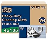 Tork Extra Starke Reinigungstücher Blau W4, stark und saugfähig, 5 × 105 Tücher, 530279
