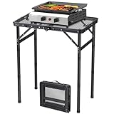 FUNYKICH Tragbarer Grilltisch 58 x 40cm, Campingtisch...