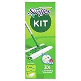 Swiffer Bodenwischer Starterset 1 Bodenwischer + 8 Trockene Bodentücher, Wischer ideal gegen Staub, Tierhaare & Allergene