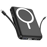 Vexnara für Magsafe Powerbank 10000mAh, Wireless Magnetische Powerbank Schnelles Laden mit LED-Display und USB-C Ladekabel Externe Akkupack für iPhone 17/16/15/14/13/12 Pro Max/Pro/Plus