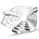 5 Stück Schwein Ausstechformen Set, 11.5cm/8.5cm/10cm/6.5cm/5cm Ausstechformen mit Tieren Schwein Geformt Ausstecher für Tier Fondant Ausstechformen zum Backen