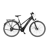 Fischer E-Bike Trekking, VIATOR 6.0i Elektrofahrrad für Damen, RH 44 cm, Mittelmotor 90 Nm, 36 V Akku im Rahmen, Graphit metallic matt, 28 Zoll
