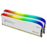 Kingston FURY Beast weiß RGB Special Edition Speicher 16GB 3200MT/s DDR4 CL16 DIMM Desktop Arbeitsspeicher (Kit mit 2) - KF432C16BWAK2/16