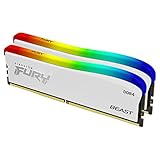 Kingston FURY Beast weiß RGB Special Edition Speicher 16GB 3600MT/s DDR4 CL17 DIMM Desktop Arbeitsspeicher (Kit mit 2) - KF436C17BWAK2/16