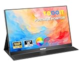 Yodoit Portable Monitor 16' 1920x1200 FHD Monitor Bildschirm IPS 16:10 Display mit USB Typ C und eingebauten Lautsprechern mit Smart Cover Kompatibel mit PC, Laptop, MacBook, Xbox