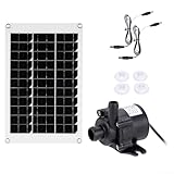 Solarpumpe 50W 12V Bürstenloser Solarwasserpumpensatz 350L/H Leiser Tauchbrunnen Für Garten Teich Springbrunnen Energieeffizient Wartungsarm Geräuscharm Umweltfreundlich Vielseitig