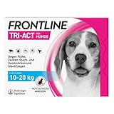 FRONTLINE TRI-ACT Hund M gegen Zecken, Flöhe & Mücken (10 bis 20 kg) - 3X Pipetten für bis zu 3 Monate Schutz - wasserfest - perfekt auf Reisen
