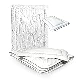 Alcube® HYGGI Bettdecken-Set 100x135 mit Kissen 40x60 für Babys und Kinder I ÖKO-Tex 100 Bettwäsche-Set Mikrofaser Decke und Flach-Kopfkissen I Premium Steppdecke für einen perfekten Schlaf