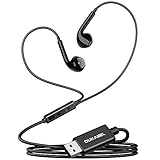 DuKabel USB In Ear Kopfhörer PC Headset mit Mikrofon und Lautstärkeregler USB Gaming Headset für PS4 PS5 PC Laptop Desktop Skype Office Live