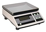 Kerbl Tischwaage Digital (bis zu 30 kg, mit Edelstahl-Plattform, mit Stückzahlfunktion, schnelles und zuverlässiges Wiegen, Waage) 29923