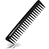 Charlemagne Styling Kamm Herren – Bruchfester Premium grobzinkiger Carbon Kamm für Männer - Haare & Bart – 19cm Grobe Zahnung, Antistatisch, ideal für Haarstyling & Locken - Haarkamm