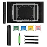 Puzzlematte bis 1500 Teile - Puzzle Rolle Matte mit Aufrollfunktion - rutschfeste Puzzleteppich - Tragbare Puzzleunterlage mit 4 Sortierschalen - Praktisches Puzzle Zubehör für Erwachsene