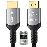 10K 8K 4K HDMI 2.1 Kabel 3M, Zertifiziert 48Gbps Ultra High Speed Geflochtenes HDMI Kabel, Unterstützt Dynamic HDR, eARC, Dolby Atmos, 8K@60Hz, 4K@120Hz, HDCP 2.2 2.3, Kompatibel mit TV Monitor Mehr