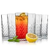 BigDean 6 Stück Wassergläser 300ml spülmaschinengeeignet- hochwertiges Trinkgläser Set - robuste Longdrinkgläser Cocktailgläser in Gastro Qualität