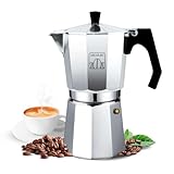 Cecotec Italienische Kaffeemaschine Mokclassic 300 Shiny. Aluminium-Kaffeemaschine, für alle Herdarten, 3 Tassen, Silikondichtung, ergonomischer, hitzebeständiger Griff, Edelstahlfilter und -ventil.