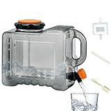 Pzuryhg Wiederverwendbarer Wasserspeichertank, Faltbarer Wasserbehälter, Trinkblase Große Kapazität mit Spender, PC-Design, Ideal für Camping & Outdoor-Aktivitäten