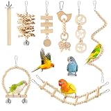 Pethee 8 Stück Vogelspielzeug für Sittiche Wellensittiche,...