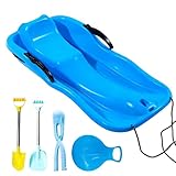 Slippery Racer Downhill, Sanftes Rodelerlebnis, 63 X 33 X 8 cm, Schneeschlittenbrett, Outdoor-Snowboard Für Erwachsene Und Kinder, Verbesserte Gleitstabilität, Für Park Mountains Ice Grass Sand