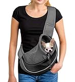 Tragbar Kleine Haustier Hunde Katzen Welpen Umhängetasche Reise Träger Schulter Beutel Atmungsaktiv Mesh Transporttasche Klein Hunde Katze Sling Pet Tragetuch Rucksack Pet Bag, L 2-4kg