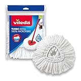 Vileda Turbo Easy Wring & Clean Classic Ersatzmoppkopf, geeignet für alle Vileda Schleudermopp-Bodenwischer, für alle harten Böden, entfernt über 99% der Bakterien nur mit Wasser*, 1er Pack