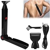 GAOUTO Rückenrasierer Herren, Elektrischer Rückenrasierer für Männer,Herren-Body Trimmer Herren für Langer Griff,Herren-Rückenrasierer Körpertrimmer Elektrischer Body Groomer Gesichts, Arm,Barttrimmer
