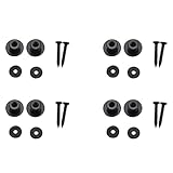 LIZZOT 8 STÜCK Mushroom Head Guitar Strap Buttons für Bassteile Elektrische Akustikgitarre, Schwarz