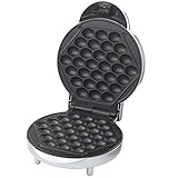 Trebs 99361 Comfortbakery Bubble Waffel Maker - Elektrisches Waffeleisen für Bubble-Waffeln, schnelle und einfache Zubereitung, kompakt, rutschfeste Füße, Antihaftbeschichtung - Schwarz