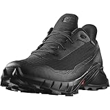 Salomon Alphacross 5 Gore-Tex wasserdichte Herren Trail-Laufschuhe, Starker Grip, Wasser- und Wetterschutz, Anhaltender Komfort, Black, 45 1/3