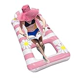 Pool Floats - schwimmende Poolstuhl -Lounge Schwimmer, Kissenstütze tragbares Bett für Außenpool -Backyard River Boat im Freien