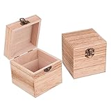 Gatuida 1 Satz 2 Stück Geschenkbox aus Holz Holzdekor Verpackung Wurstwarenboxen mit Und schmuckkästchen storage boxes hochzeitsdeko Behälter organisieren Kleine Aufbewahrungsboxen hölzern