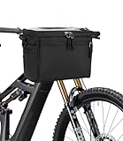 Huifoo Handyhalter Fahrrad wasserdicht,lenkertasche Fahrrad,Fahrradtasche Lenker mit lenkeradapter,Touchscreen und Abnehmbarer Schultergurt,für Fahrrad und elektrofahrräder