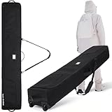 TeamObsidian Snowboard und Ski Tasche bis 175cm - Snowboardtasche - Boardbag für 175cm Skier oder Snowboards - aus wasserdichtem 600D Oxford Polyester - Snowboard Ski Bag