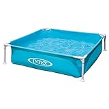 Intex 57173NP - Mini Frame Pool Blau, Stahl und PVC, Blau, 122x122x30 cm
