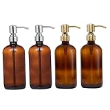 PLAFOPE 4 Sätze Flasche mit ätherischen Ölen Seifenspender für die Küche Shampoo-Lotion-Spender spritzflaschen sprühnebel Flasche Reise-Spenderflasche Flüssigseifenspender Kristallglas