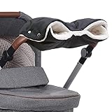 Handwärmer Kinderwagen,Universalgröße Handwärmer für Kinderwagen Buggy zubehör Kinderwagenmuff mit Warm Flanell,Handschuhe Handmuff für Wasserdicht und Winddicht,Hält Die Hände im Winter Schön Warm