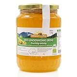 BIO Lindenblüten-Honig (roh) von ImkerPur, nicht geschleudert oder erhitzt, enthält Blütenpollen, Bienenwachs und andere natürliche Bestandteile (Roher Lindenblüten-Honig (BIO))