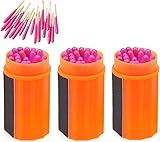 Anloximt 3Pcs wasserdichte Streichhölzer Survival Kit mit Fall wetterfest Unterwasser Match Notfall Feuer Starter Streichhölzer für Wandern Camping Outdoor Survival Sturm Ausfälle