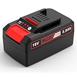 LabTEC 18V 5500mAh Li-Ion Akku Ersatz für Einhell Power X-Change Akku Kompatibel mit allen 18V Einhell Werkzeugen LED Display