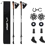 gipfelsport Nordic Walking Stöcke Aluminium - Teleskop Walking Stöcke verstellbar | Nordic Walking-Stöcke für Herren & Damen | Walkingstöcke, Stock verstellbar von 77cm - 120cm, extrem robust