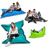 BuBiBag XXL Sitzsack, Outdoor Sitzsäcke für Kinder und Erwachsene, Bodenkissen Beanbag Fatboy wetterfest (Petrol 145x100cm)