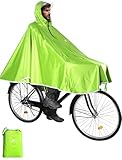 ANYOO Wasserdicht Radfahren Regen Poncho Portable Leichte Regenjacke Mit Kapuze Fahrrad Fahrrad Compact Regen Cape Wiederverwendbare Unisex für Backpacking Camping Outdoors