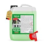 ABACUS® Nell Ultra Grünbelagentferner & Algenentferner Konzentrat, extrem stark! Entfernt Grünbelag & Algen selbsttätig mit Langzeitschutz – für Stein, Fassade, Terrasse, Dach – Nell Ultra 2,5 Liter