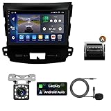 9 Zoll Touchscreen Autoradio mit Bluetooth Autoradio for Mitsubishi Outlander 2006-2012 Plug And Play Android11 2Din Autoradio Android Radio Auto Bluetooth USB RVC SWC (Color : 8Core