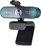 EMEET Webcam 1080P - NOVA Webcam mit Autofokus, Full HD Webcam mit 96° Weitwinkel und 2 Mikrofon mit Rauschunterdrückung, Automatische Lichtkorrektur, für Linux, Mac OS X, Konferenz
