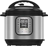 Instant Pot Duo 80 Elektro-Multikocher 1200 W, 7,6L, Edelstahl, - Schnellkochtopf, Schongarer, Reiskocher, Sautierpfanne, Joghurtbereiter, Dampfgarer und Sterilisator, Silber