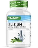 vit4ever Silizium - 365 Kapseln mit 500 mg organisches Silicium pro Tag - Premium: Natürlich gewonnen aus Bambusextrakt - Hochdosiert - Vegan
