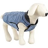 ubest Hundemantel wasserdichte Winterjacke, Warm Weste Reflektierende Hundejacke für Winter und kaltes Wetter, Blau, L