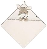 Morgenstern Kapuzenhandtuch Kinder Baby 100 x 100 cm Mädchen & Jungen 100% Baumwolle Frottee Oeko-TEX® Handtuch Badetuch Badehandtuch Esel